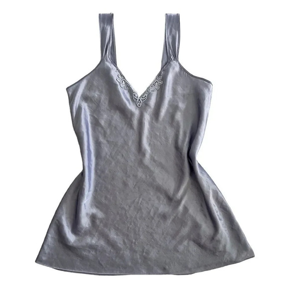 VINTAGE California Dynasty Satin Mini Slip Dress - Picture 1 of 5